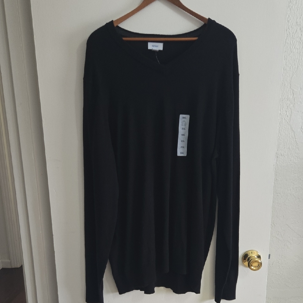 Old Navy Men's Black V-Neck Pullover Sweater